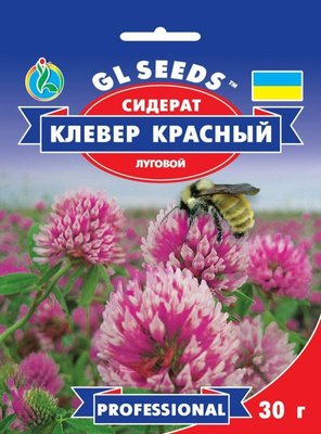 Клевер красный (цветущий газон, сидерат) GL Seeds, 30 г 113820 фото