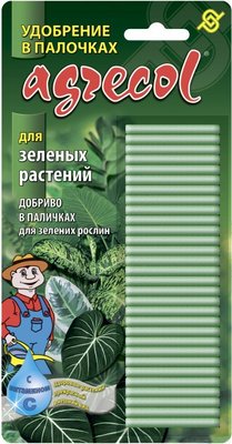 Добриво в паличках для декоративно-листяних рослин із вітаміном С 12-6-8 Agrecol, 30 шт. 115523 фото