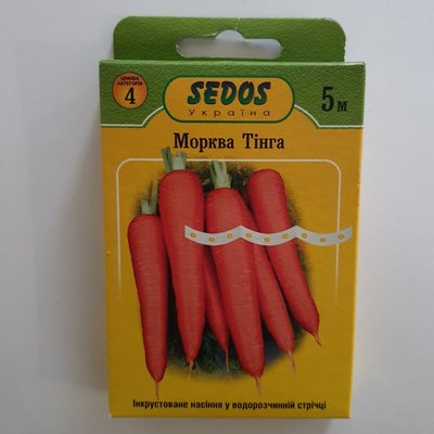 Морква Тинга, насіння на стрічці Sedos, 5 метрів 114780 фото