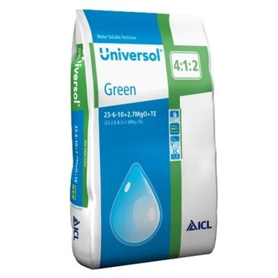 Добриво Universol Green 23-6-10+2MgO+Te, мішок 25 кг 115325 фото