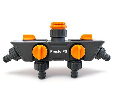 Кран кульовий Presto-PS на 4 виходи з внутрішньою різзю 1/2-3/4-1 дюйм (5010) 5010 фото