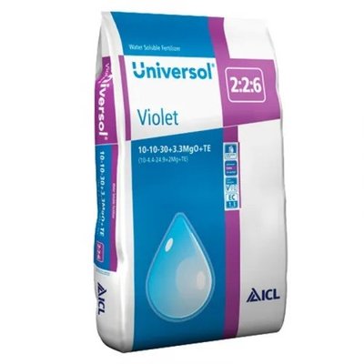 Добриво Universol Violet 10-10-30+3.3MgO+Te, мішок 25 кг 115327 фото