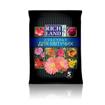 Торф'яний субстрат для квітучих "Rich Land", 5 л 114572 фото