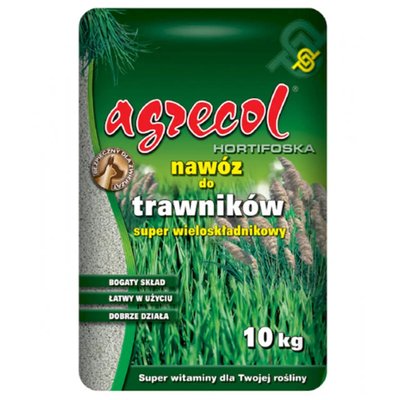 Удобрение для газона 15-5-10 Hortifoska Agrecol, 10 кг 115441 фото