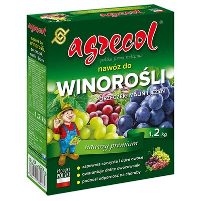 Добриво для винограду малини та смородини 12-10-23 Agrecol, 1.2 кг 115488 фото