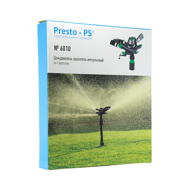 Дощівник Presto-PS зрошувач імпульсний на 5 форсунок з різзю 1 дюйм (6010) 6010 фото