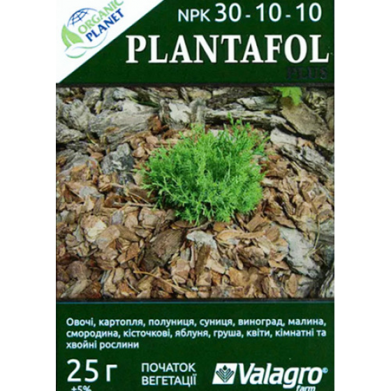 Добриво Plantafol (Плантафол) NPK 30-10-10, Valagro, 25 г 115015 фото