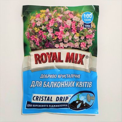 Добриво для балконних квітів "Royal Mix Cristal drip", 100 г 114979 фото